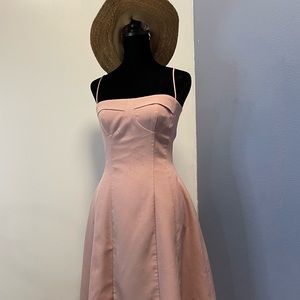 Korean Midi Pink Dress